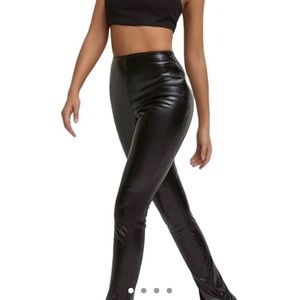 Pleather Split Leg Pants
